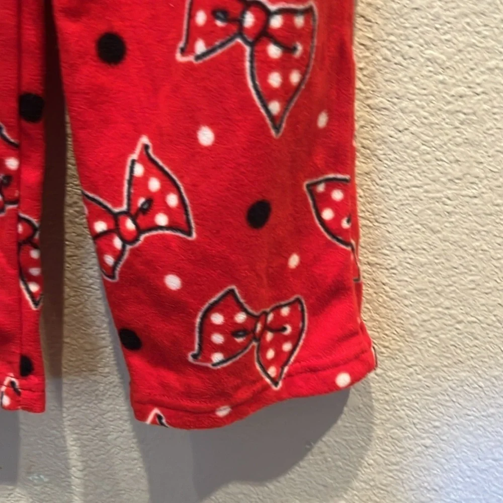 Minnie Mouse Girl’s Red Bow Print Pajama Pants Size 6